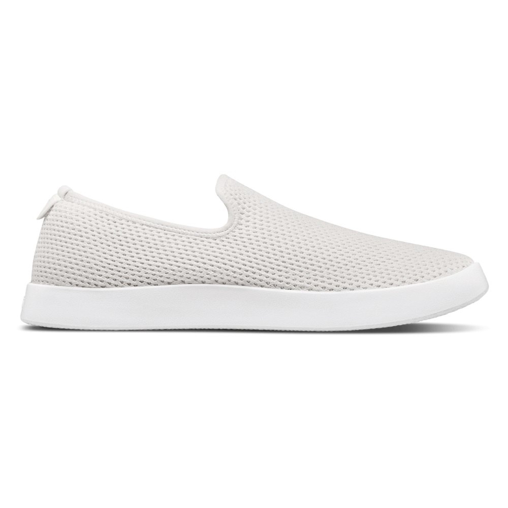 Allbirds Men\'s Slip-Ons White - Tree Loungers - 62408ISKZ